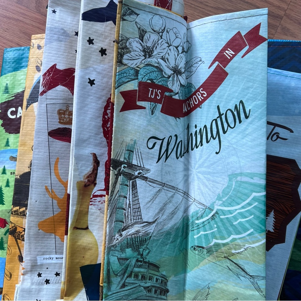 6 New Trader Joe’s State City Shopping Bags Gift Reusable Bundle - Picture 7 of 7